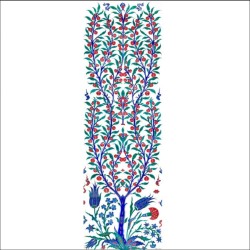 İznik Çini Panel Erik Ağacı