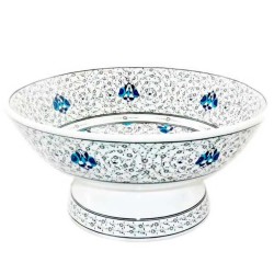 İznik Kase - Haliç Desenli Siyah-Beyaz İznik Kase - Haliç Desenli Siyah-Beyaz