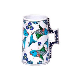 İznik Maşrapa - Balık Desenli İznik Maşrapa - Balık Desenli