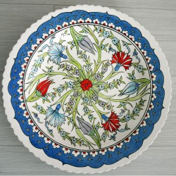 Lale Karanfil İznik Klasik Tabak