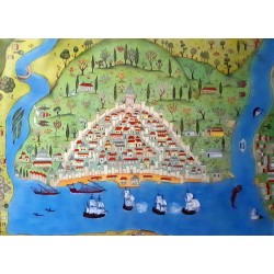 İstanbul 16. yy Matrakcı Nasuh Minyatürünün Reprodüksiyonu