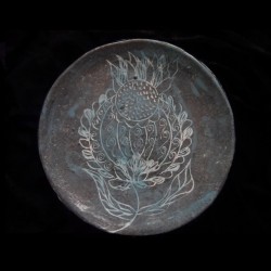 Angop Çiçek Desenli Tabak - Seramik