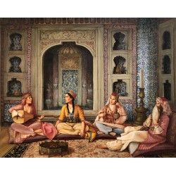 Selsebil Önünde Meşk - Yağlıboya