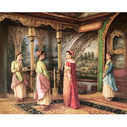 Valide Sultan Sofrasında - Yağlıboya